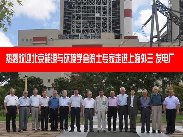 北京能源与环境学会组织13位院士专家到上海外高桥第三发电厂考察